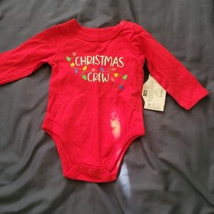 Holiday Time 3 To 6 Month Christmas Crew Longsleeve One Piece